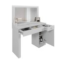 Ver imagem 5 de Penteadeira Camarim Nina 108cm MDP LED Espelho 2 Gavetas 1 Porta Pintura UV - Branco