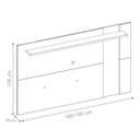Ver imagem 2 de Painel para TV Sirius Extensível Regulável 70 Polegadas 160-180cm MDP Preto Noce Colibri Móveis