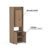 Armário com Bancada Retrátil 2 Portas e 4 Nichos Goiás - Castanho - 3