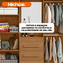 Ver imagem 7 de Guarda-Roupa Casal com Espelho 4 Portas 3 Gavetas com LED Carvalho Tapajós Rio de Janeiro