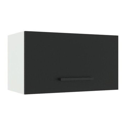 Armário de Cozinha Aéreo 60 cm 1 Porta Basculante Branco/Preto Agata Madesa