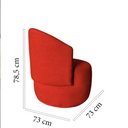 Ver imagem 6 de Kit 2 Poltronas Decorativa Beatriz Orgânica Couro Vermelho