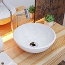 Ver imagem 2 de Kit 02 Cubas de Apoio Redonda C01 Para Banheiro R30W - Lyam Decor Kit R30W Branco