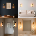 Ver imagem 4 de Kit 2 Arandela Luminária de Parede Gota Moderna Dourado com Globo de Vidro 12cm Decoração Casa