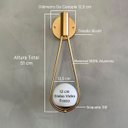 Ver imagem 5 de Kit 2 Arandela Luminária de Parede Gota Moderna Dourado com Globo de Vidro 12cm Decoração Casa