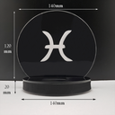 Ver imagem 2 de Luminária Abajur Mesa LED RGB Fonte Bivolt Decoração Horoscopo Signo Peixes