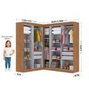 Ver imagem 4 de Guarda-Roupas Infantil 9 Poras Jasmim Bege/Cinamomo/Off White