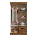 Ver imagem 2 de Guarda-roupa Solteiro Dallas 4 Portas 2 Gavetasguarda Roupa Dallas 4 Portas 2 Gavetas: