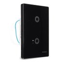 Ver imagem 1 de Interruptor Inteligente Wi-fi 2 Botões Alexa Preto Margirius Cor:preto