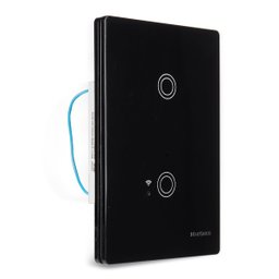 Interruptor Inteligente Wi-fi 2 Botões Alexa Preto Margirius Cor:preto - 1