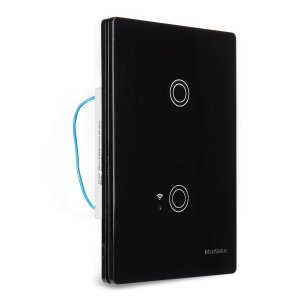 Interruptor Inteligente Wi-fi 2 Botões Alexa Preto Margirius Cor:preto