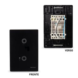 Interruptor Inteligente Wi-fi 2 Botões Alexa Preto Margirius Cor:preto - 4