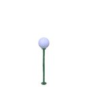 Ver imagem 1 de Poste de Jardim com Globo de Polietileno Leitoso 1,30m P10/b15 em Aço Verde
