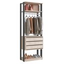 Ver imagem 3 de Módulo Closet 3 Gavetas e Cabideiro 70cm Be Mobiliario