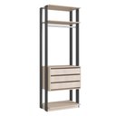 Ver imagem 1 de Módulo Closet 3 Gavetas e Cabideiro 70cm Be Mobiliario