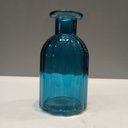Ver imagem 5 de Vaso Garrafa Decorativo de Vidro Azul 14x7x7cm Enfeite Sala Mesa Estante Flores