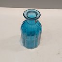 Ver imagem 6 de Vaso Garrafa Decorativo de Vidro Azul 14x7x7cm Enfeite Sala Mesa Estante Flores