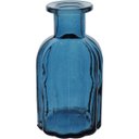 Ver imagem 1 de Vaso Garrafa Decorativo de Vidro Azul 14x7x7cm Enfeite Sala Mesa Estante Flores