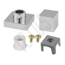 Ver imagem 4 de Kit 5 Acabamento Registro Quadrado Padrão Deca Docol Cromado 1/2 5/816 Estrias + 5 Conversores Único