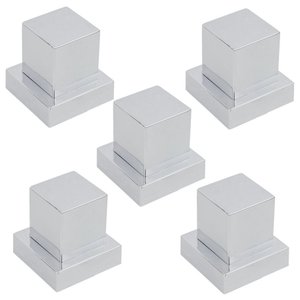 Kit 5 Acabamento Registro Quadrado Padrão Deca Docol Cromado 1/2 5/816 Estrias + 5 Conversores Único