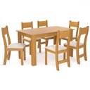 Ver imagem 2 de Mesa de Jantar 6 Lugares Ariane Mel/nude - Pnr Móveis