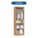 Ver imagem 5 de Guarda-Roupa Modulado 2 Portas com Prateleiras e Cabideiro Infinity Marrom/Cedro/Branco Line