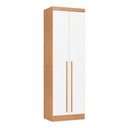 Ver imagem 1 de Guarda-Roupa Modulado 2 Portas com Prateleiras e Cabideiro Infinity Marrom/Cedro/Branco Line