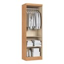 Ver imagem 4 de Guarda-Roupa Modulado 2 Portas com Prateleiras e Cabideiro Infinity Marrom/Cedro/Branco Line