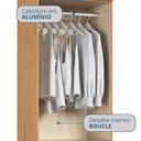 Ver imagem 6 de Guarda-Roupa Modulado 2 Portas com Prateleiras e Cabideiro Infinity Marrom/Cedro/Branco Line