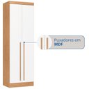 Ver imagem 7 de Guarda-Roupa Modulado 2 Portas com Prateleiras e Cabideiro Infinity Marrom/Cedro/Branco Line