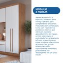 Ver mais imagens de Guarda-Roupa Modulado 2 Portas com Prateleiras e Cabideiro Infinity Marrom/Cedro/Branco Line