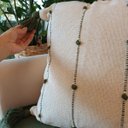Ver imagem 6 de Almofada Artesanal Tassel Branco Verde Musgo