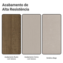 Ver imagem 2 de Conjunto Sala de Jantar Alva Mesa Tampo de Madeira 4 Cadeiras Rustic/Crema/Sintético Bege Madesa