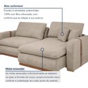 Ver imagem 6 de Sofá Cama Retrátil e Reclinável 2 Lugares Pés Madeira Maciça 210cm França Yescasa