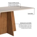 Ver imagem 5 de Mesa de Jantar 6 Lugares Retangular Tampo de MDP Jacarta Bege/Mel/Blonde