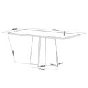 Ver imagem 4 de Mesa de Jantar 6 Lugares Retangular Tampo de MDP Jacarta Bege/Mel/Blonde