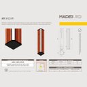 Ver imagem 7 de Arandela Led Mizar em Madeira de Demolição 9w 1 Foco