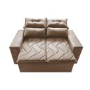 Ver imagem 5 de Sofá 3 Lugares Retrátil e Reclinável 1.80m Cama Inbox Smal com Bordado Pantográfico Suede Bege