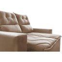 Ver imagem 4 de Sofá 3 Lugares Retrátil e Reclinável 1.80m Cama Inbox Smal com Bordado Pantográfico Suede Bege