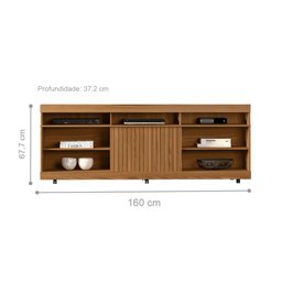 Rack para TV Adonis com Porta Frisada Carvalho - 2