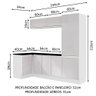Kit Área De Serviço Madesa Acordes 100% MDF com Armário e Balcão de Canto Portas Branco Brilho Cor:B - 2