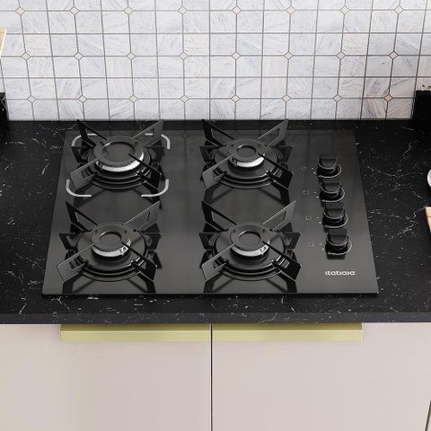 Cooktop Electra 4 Bocas Preto Bivolt Itatiaia