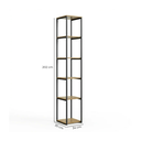 Ver imagem 3 de Estante Nicho Industrial 5 Prateleiras em Ferro e MDF 202x34cm Paris Freijó/Preto