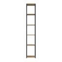 Ver mais imagens de Estante Nicho Industrial 5 Prateleiras em Ferro e MDF 202x34cm Paris Freijó/Preto