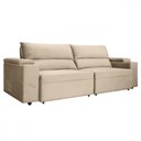 Ver imagem 3 de Sofá Somopar Acapulco Retrátil Reclinável 2m Veludo Bege