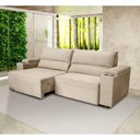 Ver imagem 2 de Sofá Somopar Acapulco Retrátil Reclinável 2m Veludo Bege