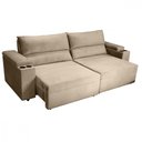 Ver imagem 4 de Sofá Somopar Acapulco Retrátil Reclinável 2m Veludo Bege