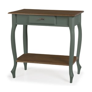 Aparador para Sala Pés Luis Xv com Gaveta e Prateleira 1010p Linz Móveis - Verde Musgo/imbuia