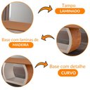 Ver imagem 5 de Mesa para Sala de Jantar Ellis 220cm Madeira Moderna Mobília Cinamomo com Off White/cinamomo Imbuia