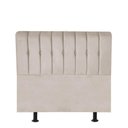 Ver imagem 1 de Cabeceira Estofada Kiara 100cm Solteiro Box Quarto Corino Bege - Gat Magazine